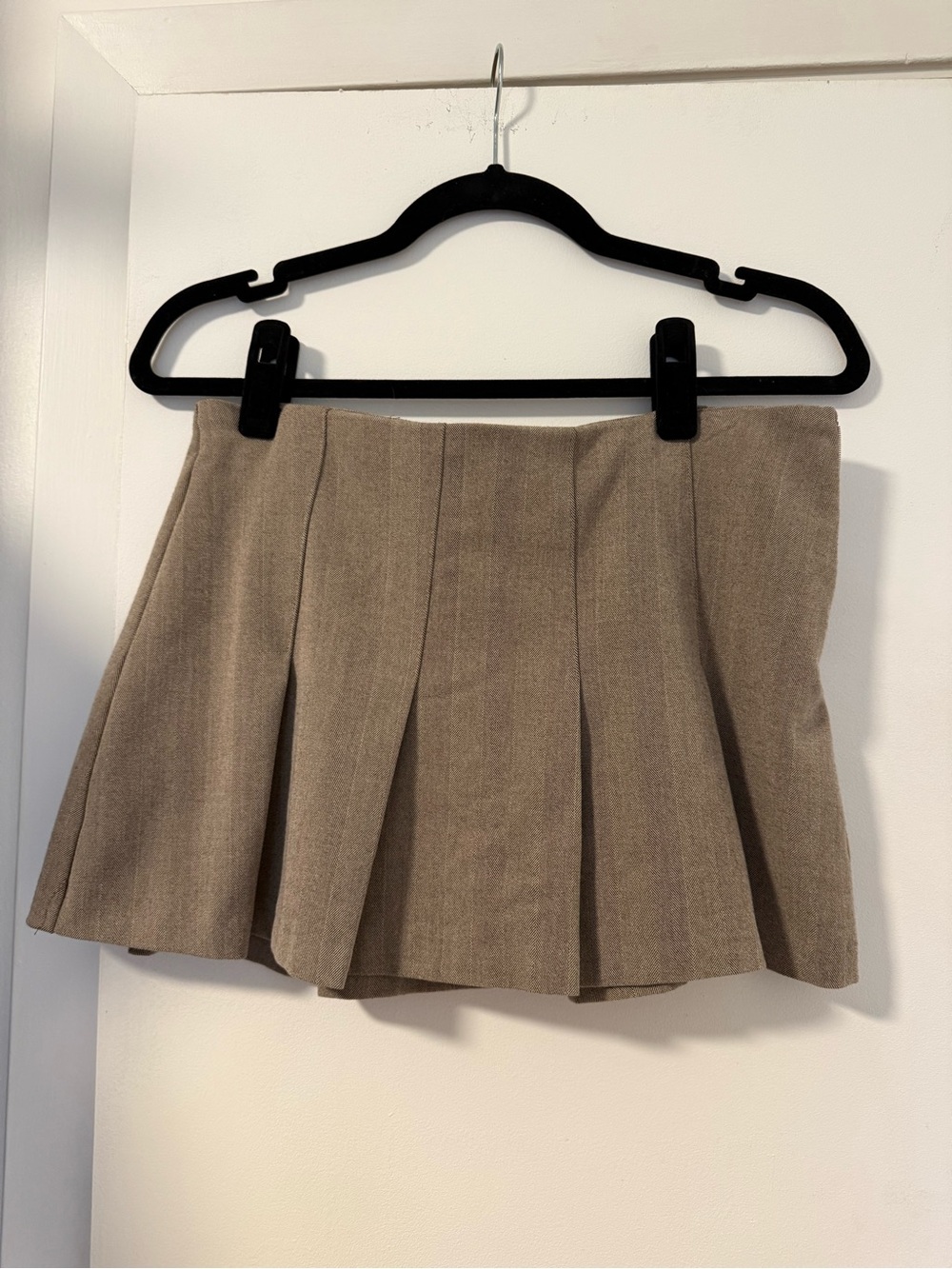 Pleated Tan Women's Skort